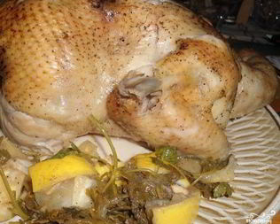 Курица в рукаве в духовке