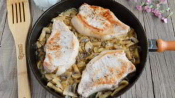 мясо под грибочками