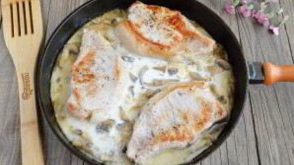 мясо под грибочками