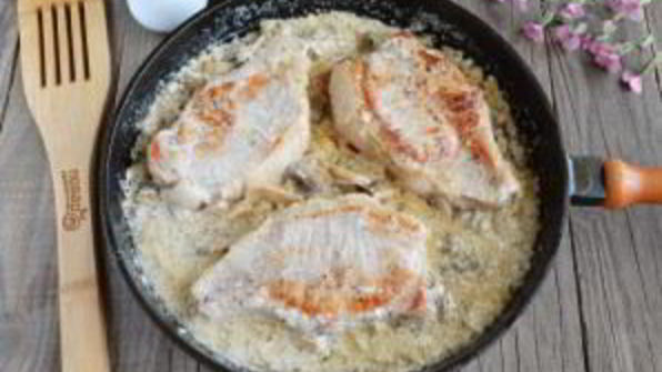 мясо под грибочками