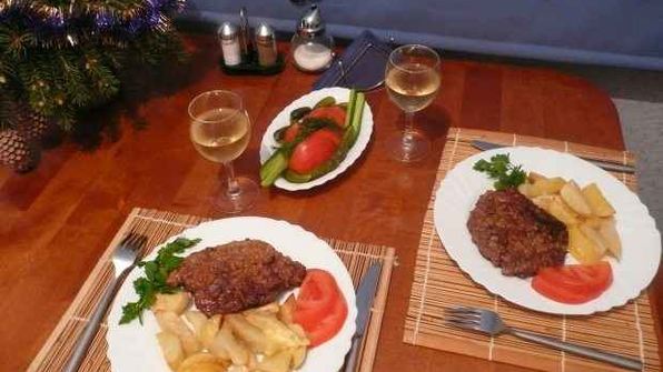 отбивные в красном вине