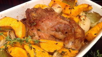 Свинина с тыквой и пряными травами