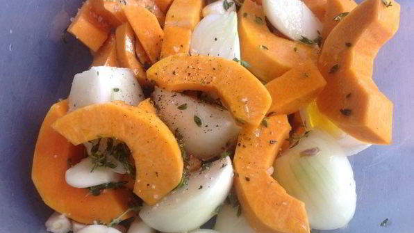 свинина с тыквой и пряными травами