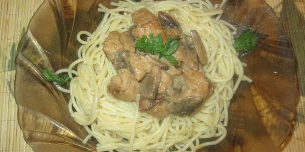 Рецепт свинины со сливками на сковороде