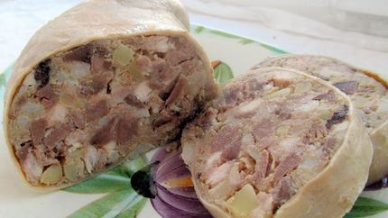 Свиной желудок фаршированный