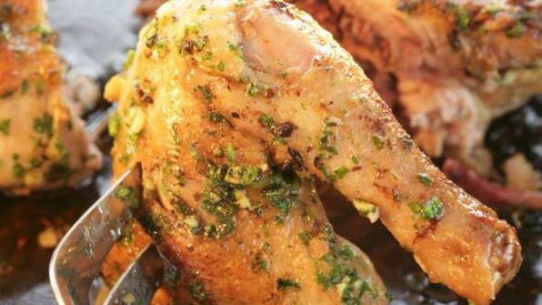 цыпленок с чесноком