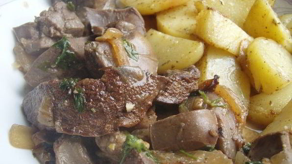 тушеные бараньи потроха