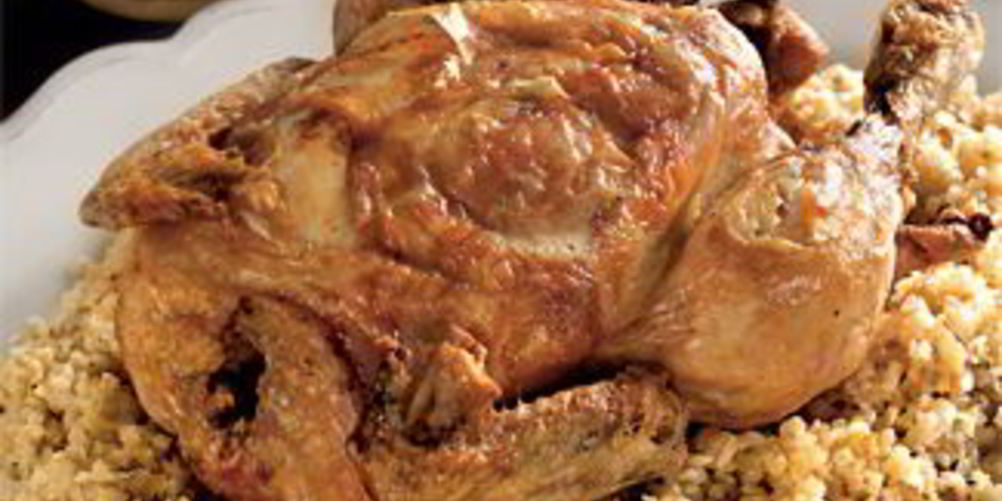 Рецепт запеченной курицы и пилаф из булгура