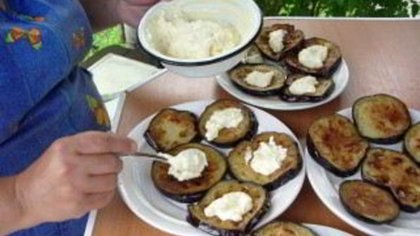 баклажаны, жареные с майонезом