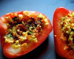 Болгарский перец фаршированный булгуром