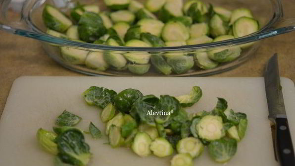 брюссельская капуста с беконом