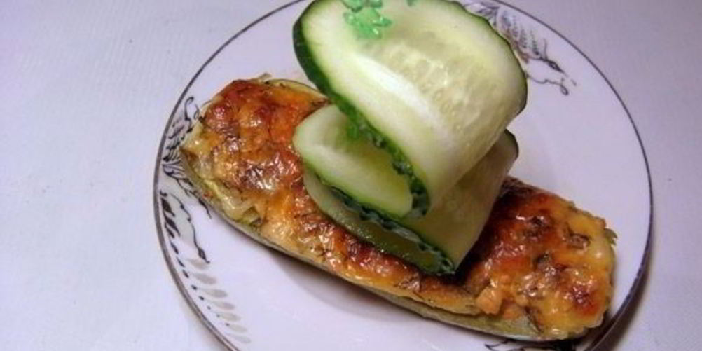 Рецепт фаршированных лодочек из кабачков