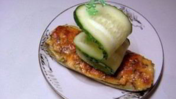 фаршированные лодочки из кабачков