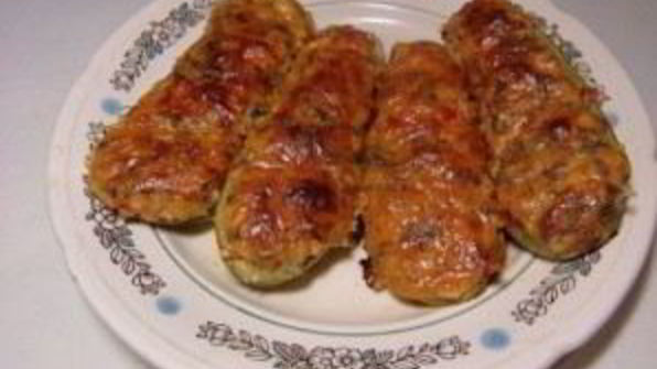 фаршированные лодочки из кабачков