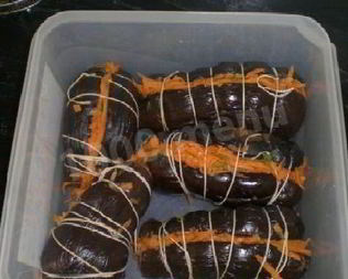 Фаршированные маринованные баклажаны