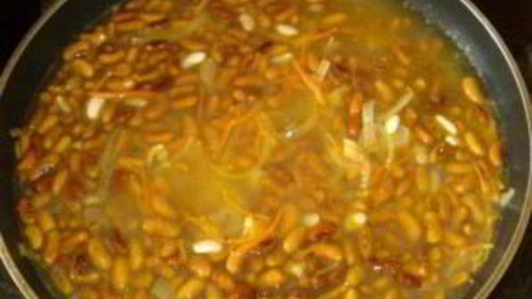 фасоль с чесноком