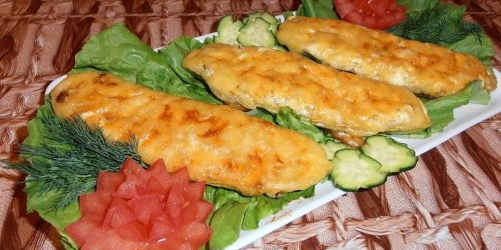 Рецепт кабачков, фаршированных творогом