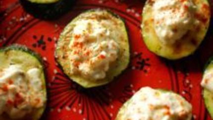 Кабачки с фетой и свежей мятой