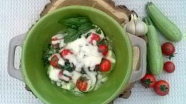 кабачки с помидорами и чесноком