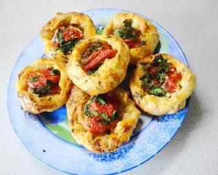 Кабачки в слоеном тесте запеченные