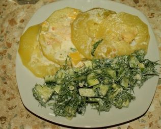 Кабачки в сметане