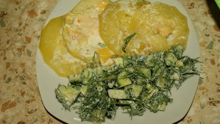 Кабачки в сметане