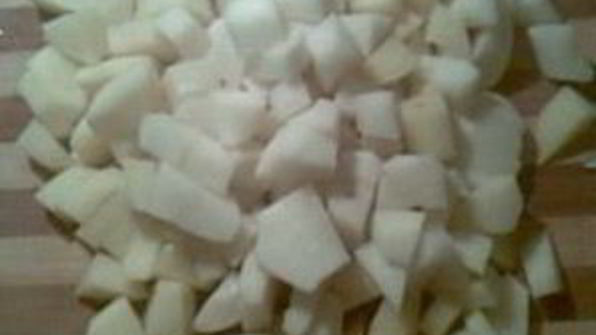 картофель тушеный с ребрышками