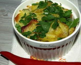 Картофель, запеченный с салями