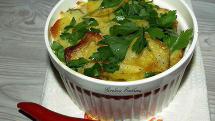 Картофель, запеченный с салями