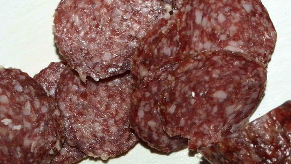 картофель, запеченный с салями