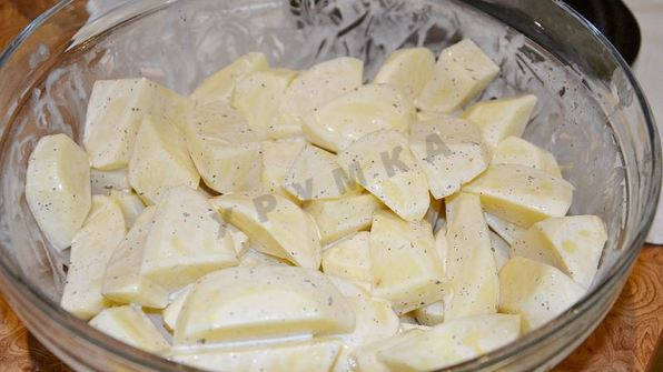 картошка запеченная с сальтисоном в духовке