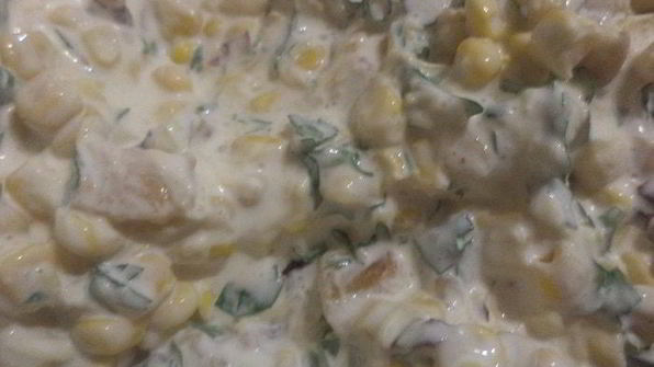 молодой картофель, фаршированный беконом и кукурузой