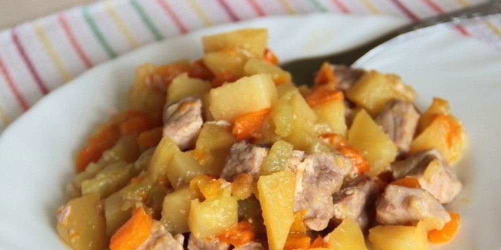 Рецепт овощей, тушенных со свининой