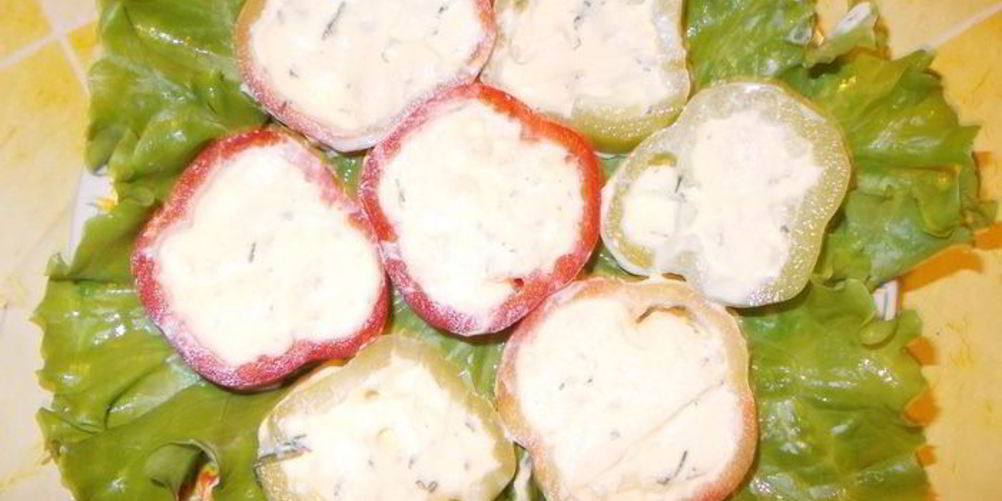 Рецепт перчика, фаршированного творогом