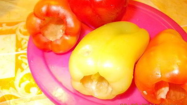 перчик, фаршированный творогом