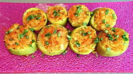 Постные фаршированные кабачки