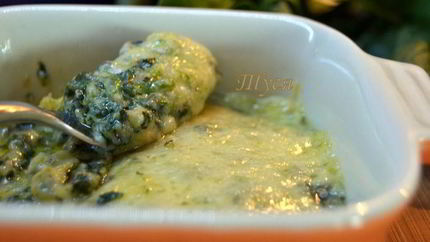 Шпинат, запеченный с сыром