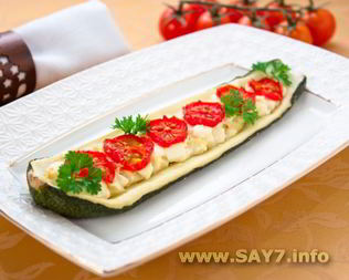 Цуккини, фаршированные фетой