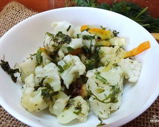 Цветная капуста с болгарским перцем