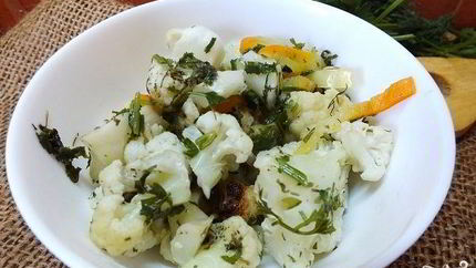 Цветная капуста с болгарским перцем