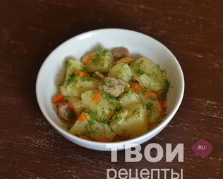 Тушеный картофель с мясом