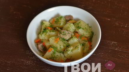 Тушеный картофель с мясом