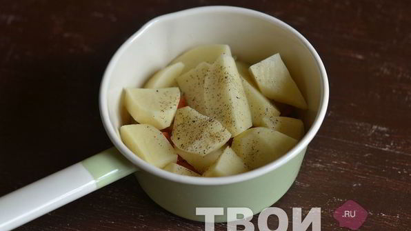 тушеный картофель с мясом