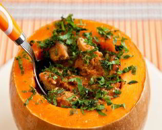 Тыква, фаршированная мясом