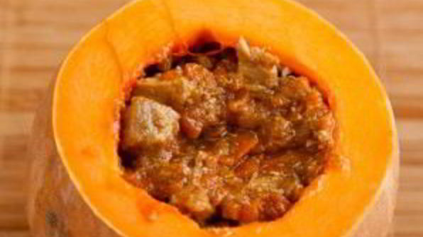 тыква, фаршированная мясом