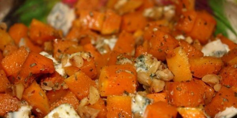 Рецепт тыквы запеченной с орехами и сыром дор блю