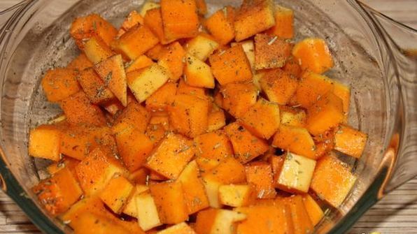 тыква запеченная с орехами и сыром дор блю