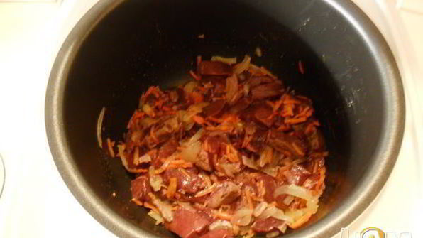 говяжья печень с картофелем в мультиварке