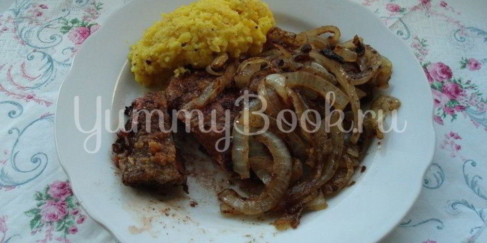 Рецепт говяжьей печени с яблоками