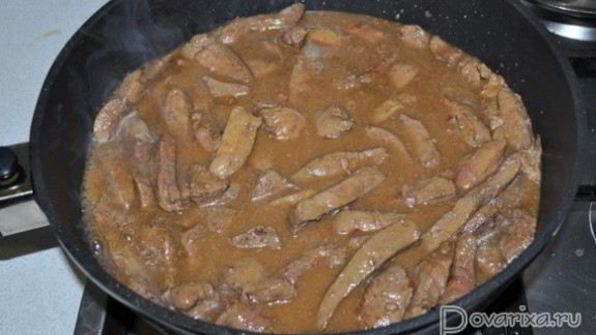 говяжья печень стир-фрай